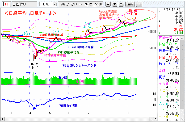 日経平均　日足チャート