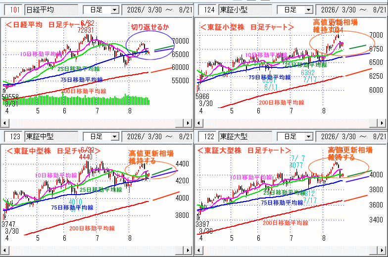 日経平均　日足チャート