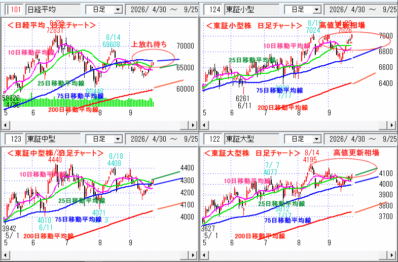 日経平均　日足チャート