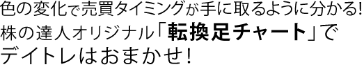 デイトレに必要な指標を最低限に絞ったから分かりやすい！「転換足チャート」をお試しください